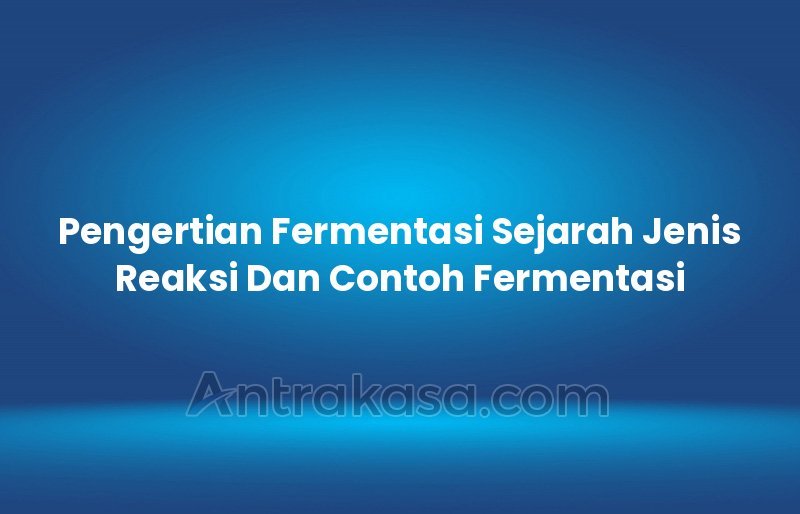 Pengertian Fermentasi Sejarah Jenis Reaksi Dan Contoh Fermentasi 6746